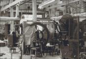 The inside of the Compact Factory, 1950s